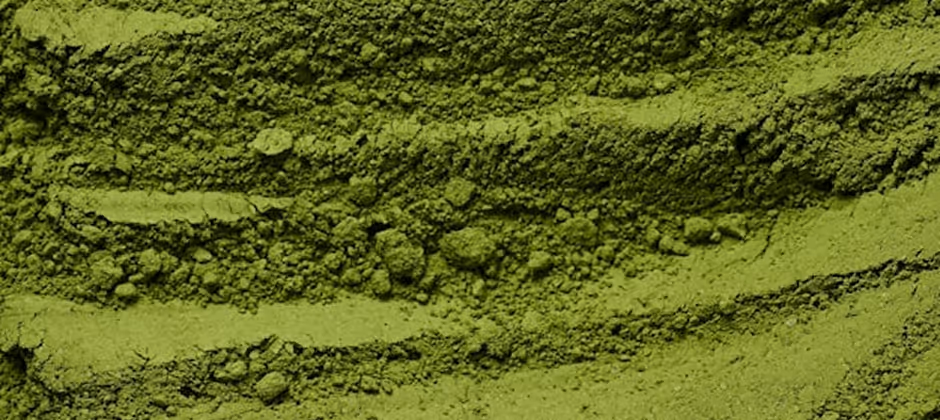 matcha powder up close